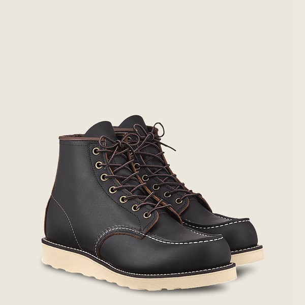 Bottes Red Wing Heritage - Classic Moc - 6-Inch Prairie Cuir - Noir - Homme 813WVHOGT